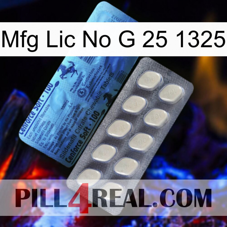 Mfg Lic No G 25 1325 34